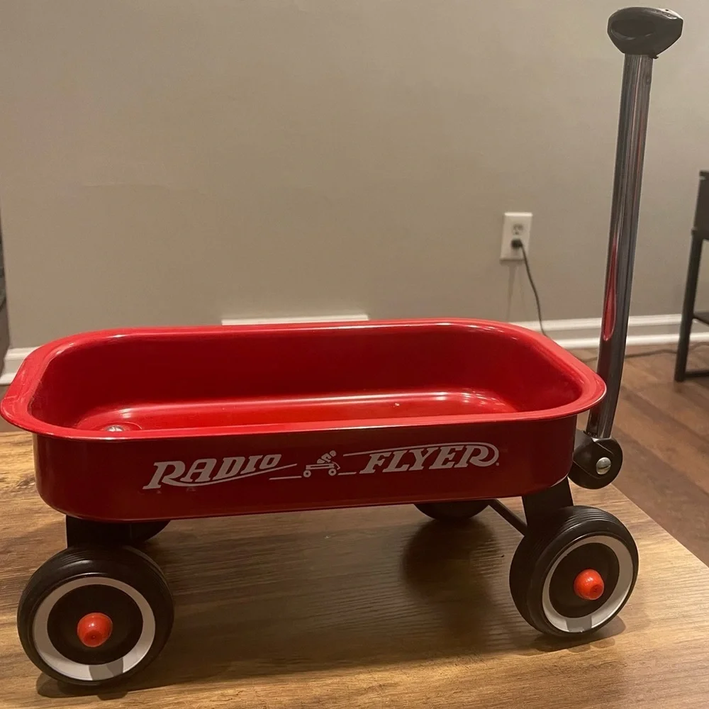 Radio Flyer Kids Little Red Wagon Working Handle 12.5x7.5” Metal Toy Small Mini